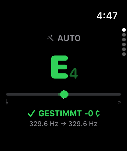 Stimmgerät von Sound Tools auf der Apple Watch